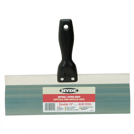 Hyde 12" Value Series Blue Steel Taping Knife, Flat Back 09214
